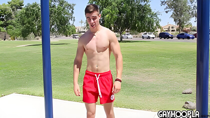 Skater Boy Kellan Hartmann Jerks His Big Cock