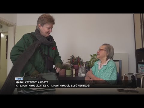 Mától kézbesíti a Posta a 13  havi nyugdíjat és 14  havi nyugdíj első negyedét サムネイル