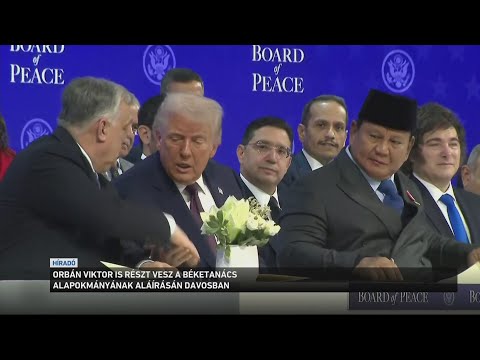 Orbán Viktor is részt vesz a Béketanács alapokmányának aláírásán Davosban サムネイル