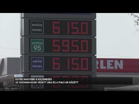 Egyre nagyobb a különbség az üzemanyagok védett ára és a piaci ár között サムネイル
