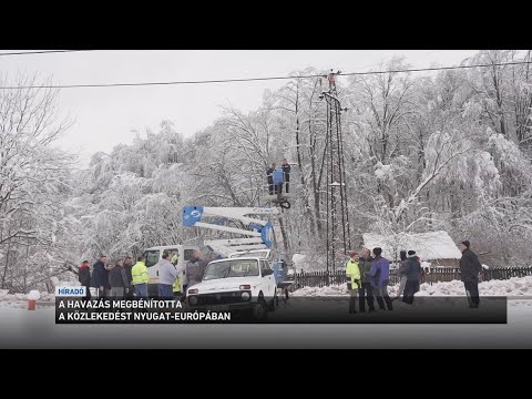 Megbénította Nyugat Európa közlekedését a havazás サムネイル