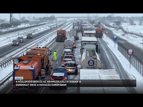 Európa szerte gondokat okoz a havazás サムネイル