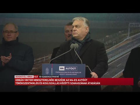 Orbán Viktor miniszterelnök beszéde az M4-es autóút új szakaszának átadásán サムネイル