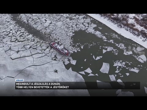 A Duna után mától a Tiszán is teljes hajózási zárlat lépett életbe a jégzajlás miatt サムネイル