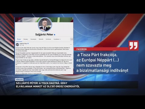 Szijjártó Péter: A Tisza hagyná, hogy elvágjanak minket az olcsó orosz energiától サムネイル