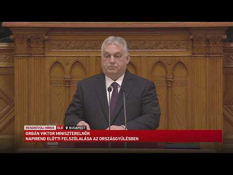 Orbán Viktor miniszterelnök napirend előtti felszólalása az Országgyűlésben サムネイル