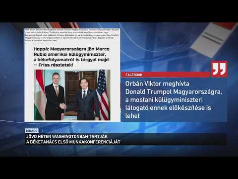 Jövő héten Washingtonban tartják a Béketanács első munkakonferenciáját サムネイル