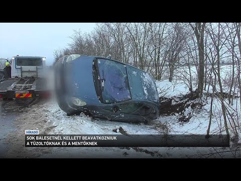 Számos balesetnél volt szükség a tűzoltók és a mentők segítségére サムネイル