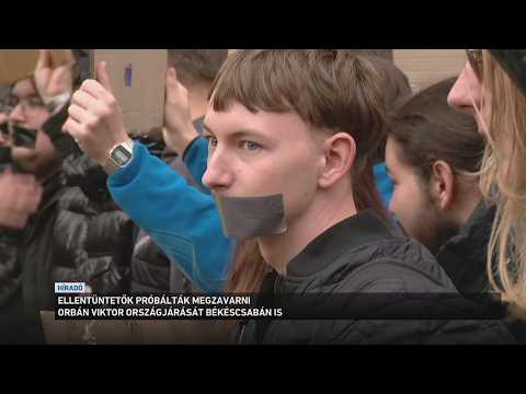 Ellentüntetők próbálták megzavarni Orbán Viktor országjárását Békéscsabán is サムネイル