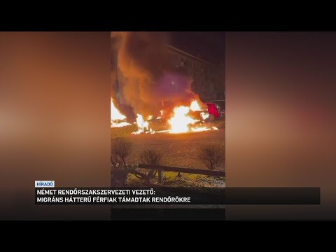 Migráns hátterű férfiak támadtak a rendőrökre szilveszterkor Németországban サムネイル