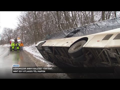 Háromszor annyi baleset történt, mint egy átlagos téli napon サムネイル