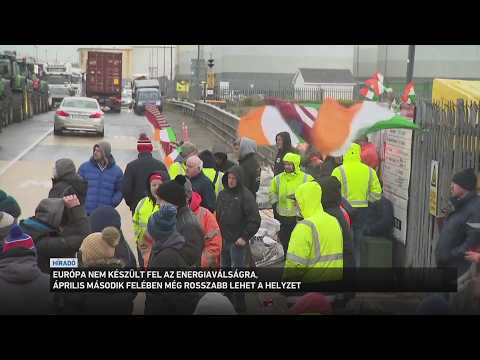 Napok óta tüntetnek az emberek a magas üzemanyag  és energiaárak miatt Nyugat Európában サムネイル