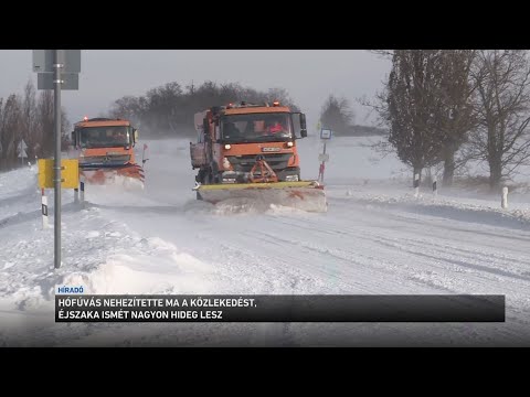 Hófúvás nehezítette ma a közlekedést サムネイル