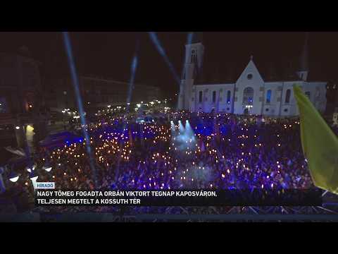 Nagy tömeg fogadta Orbán Viktort tegnap Kaposváron サムネイル