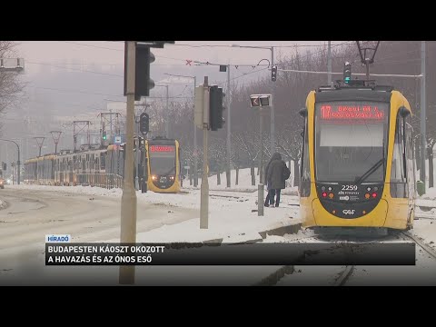Gyakorlatilag megbénult a közlekedés ma Budapesten サムネイル