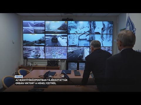 Az irányítóközpontban tájékoztatták Orbán Viktort a hóhelyzetről サムネイル