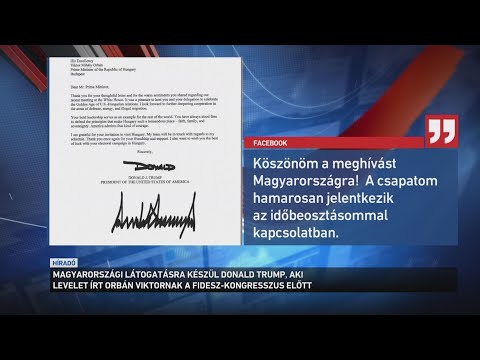 Magyarországi látogatásra készül Donald Trump サムネイル