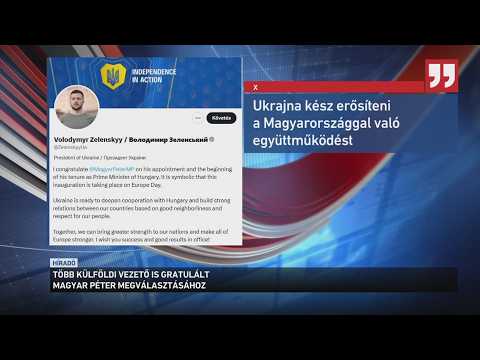 Több külföldi vezető is gratulált  Magyar Péter miniszterelnökké választásához サムネイル