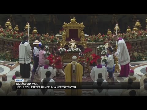 Karácsony első napja van, a keresztények Jézus születését ünneplik サムネイル