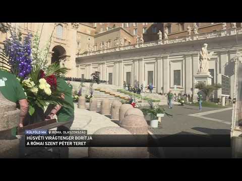 Virágtenger borítja a Szent Péter teret Rómában サムネイル