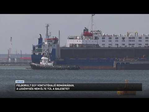 Felborult és elsüllyedt egy vontatóhajó tegnap a fekete tengeri Midia közelében サムネイル