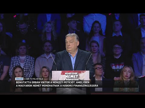Bemutatta Orbán Viktor a kormány által indított nemzeti petíciót サムネイル