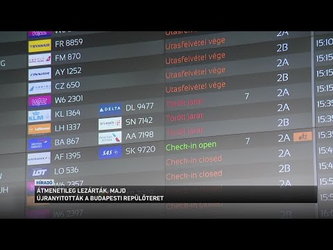 Átmenetileg lezárták, majd újranyitották a Liszt Ferenc repülőtér forgalmát サムネイル