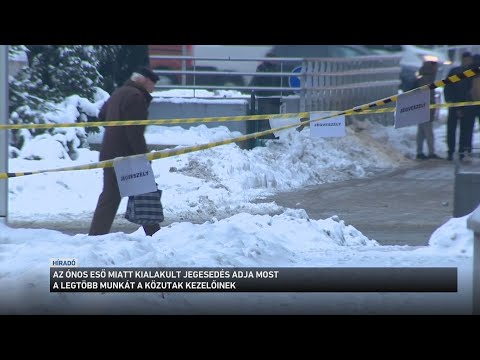 Az ónos eső miatt kialakult jegesedés adja most a legtöbb munkát a közutak kezelőinek サムネイル