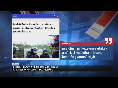 A pszichiátriára került az az afrikai migráns, aki nőkre vadászott a párizsi metróban サムネイル