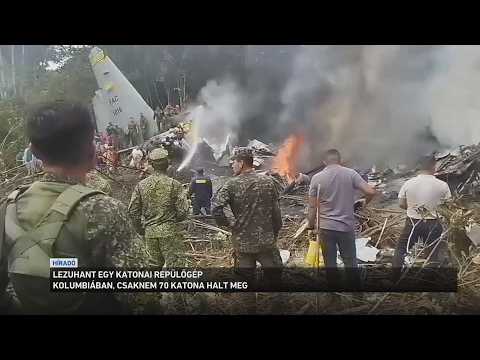 Lezuhant egy katonai repülőgép Kolumbiában サムネイル