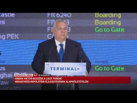 Orbán Viktor beszéde a Liszt Ferenc Nemzetköz Repülőtér fejlesztésének alapkőletételén サムネイル