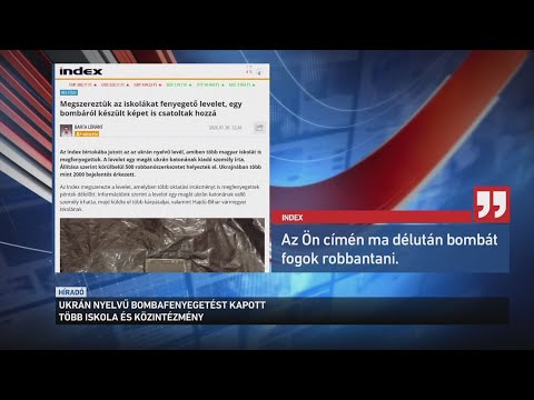 Ukrán nyelvű bombafenyegetést kapott ma több iskola és közintézmény サムネイル