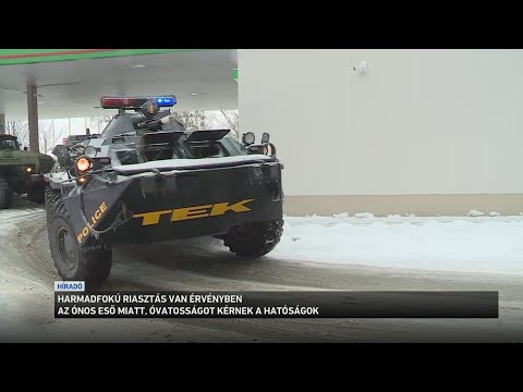 Harmadfokú riasztás van érvényben az ónos eső miatt サムネイル