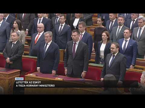 Letette az esküt a Tisza kormány tizenhat minisztere サムネイル