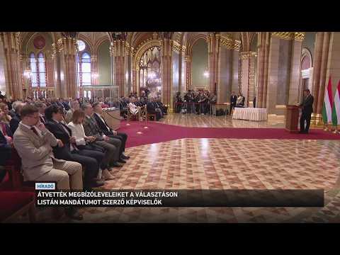 Átvették megbízóleveleiket a listán mandátumot szerzett képviselők サムネイル